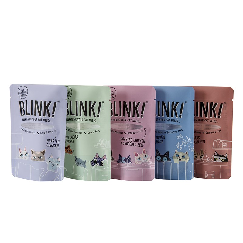 retort stand up pouches for wet pet food